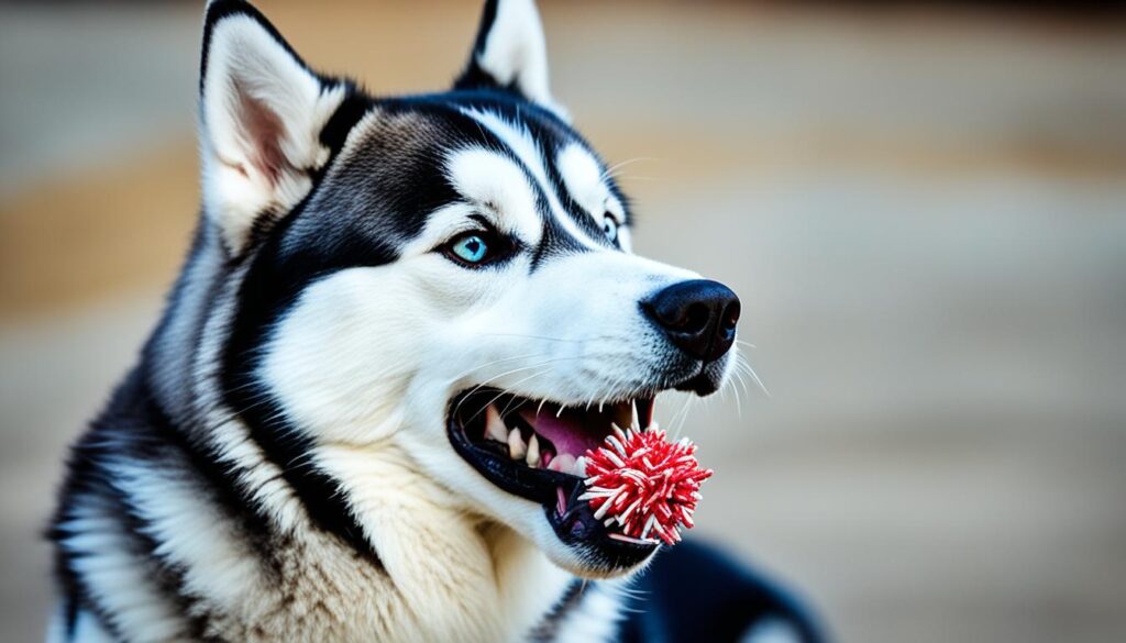 Husky Biting